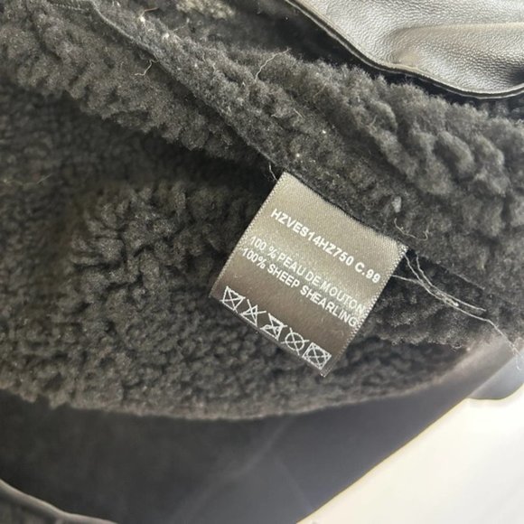 ZAPA Paris Lambswool black bomber jacket - Picture 7 of 7